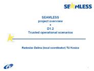 SEAMLESS project overview D1'2 Trusted operational scenarios