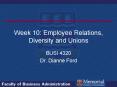 Week 10: Employee Relations, Diversity and Unions PowerPoint PPT Presentation