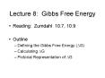Lecture 8: Gibbs Free Energy PowerPoint PPT Presentation