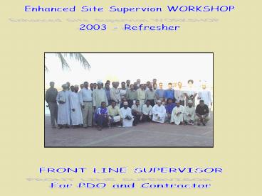 Enhanced Site Supervision ESS Refresher 2003 Eng