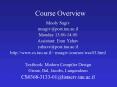 Course Overview PowerPoint PPT Presentation