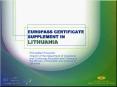EUROPASS CERTIFICATE SUPPLEMENT IN LITHUANIA PowerPoint PPT Presentation