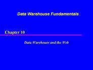 Data Warehouse and the Web