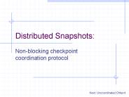 Distributed Snapshots: