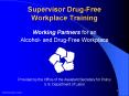 Supervisor DrugFree Workplace Training PowerPoint PPT Presentation