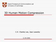 3D Human Motion Compression