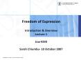 Freedom of Expression Introduction PowerPoint PPT Presentation