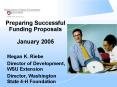 Preparing Successful Funding Proposals January 2005 PowerPoint PPT Presentation