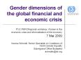 Gender dimensions of the global financial and economic crisis PowerPoint PPT Presentation