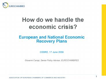 How do we handle the economic crisis
