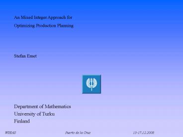 Convexification Techniques