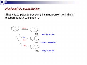 Nucleophilic subistitution