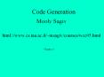 Code Generation PowerPoint PPT Presentation