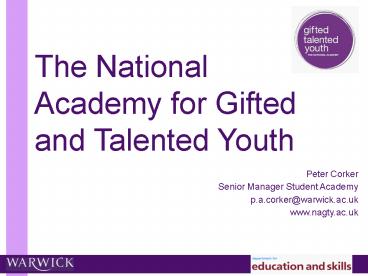 The National Academy for Gifted and Talented Youth