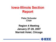 Iowa-Illinois Section Report