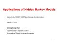 Applications of Hidden Markov Models PowerPoint PPT Presentation