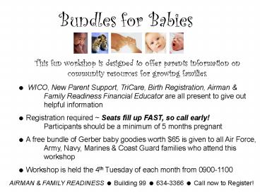 Bundles for Babies