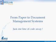 From Paper to Document Management Systems