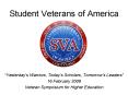 Student Veterans of America PowerPoint PPT Presentation