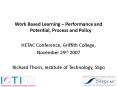 Work Based Learning Performance and Potential, Process and Policy PowerPoint PPT Presentation