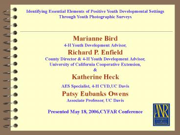 You, Your Community, Your View