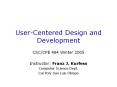 User-Centered Design and Development PowerPoint PPT Presentation