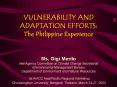 VULNERABILITY AND ADAPTATION EFFORTS: The Philippine Experience PowerPoint PPT Presentation