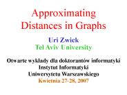 Approximating Distances in Graphs