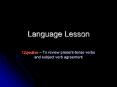 Language Lesson PowerPoint PPT Presentation