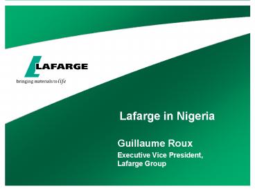 Lafarge in Nigeria