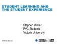 STUDENT LEARNING AND THE STUDENT EXPERIENCE PowerPoint PPT Presentation