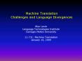 Machine Translation Challenges and Language Divergences PowerPoint PPT Presentation