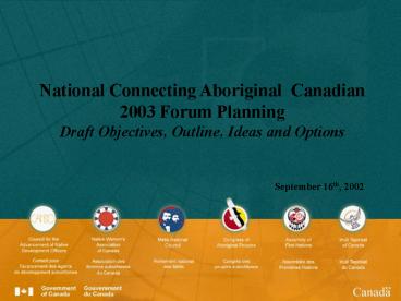 National Connecting Aboriginal Canadian