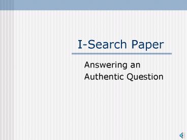 ISearch Paper