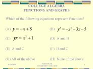 COLLEGE ALGEBRA FUNCTIONS AND GRAPHS