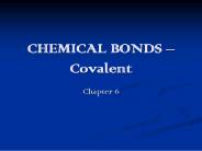 CHEMICAL BONDS 