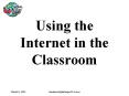 Using the Internet in the Classroom PowerPoint PPT Presentation