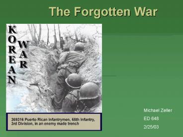 The Forgotten War