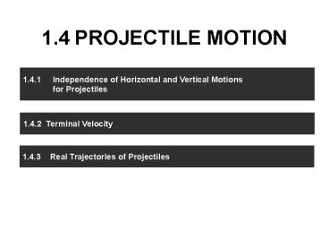 1'4PROJECTILE MOTION