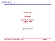 Proton Plan Summary Director