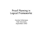 Proof Planning in Logical Frameworks