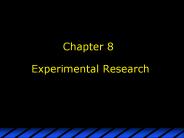 Chapter 8 Experimental Research