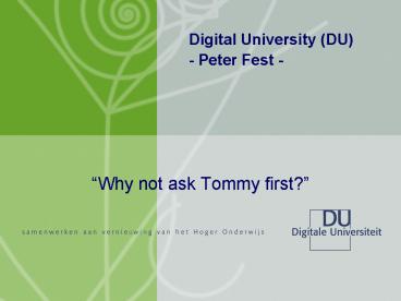Digital University DU Peter Fest