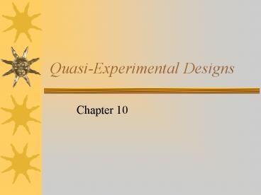 QuasiExperimental Designs