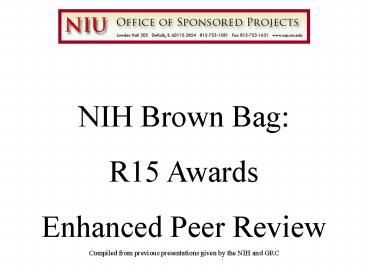 NIH Brown Bag: