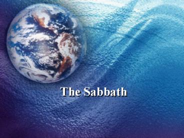 The Sabbath