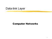 Data-link Layer PowerPoint PPT Presentation