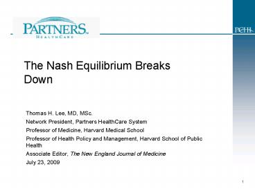 Thomas H' Lee, MD, MSc'