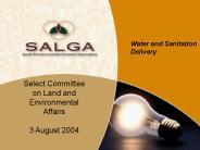 Water and Sanitation Delivery