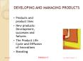 DEVELOPING AND MANAGING PRODUCTS PowerPoint PPT Presentation